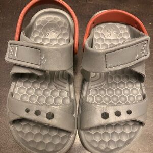 Kids Gray and Red Sandals